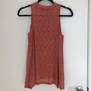 LUSH Burnt Orange High Neck Tank Top